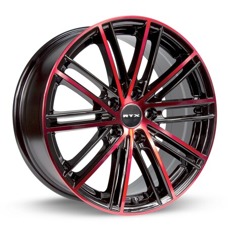 Rtx Alloy Wheel, Strobe 5 18x8 5x114.3 ET45 CB73.1 Black Machined Red 081210